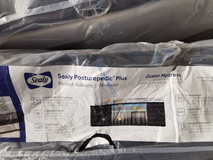 Sealy Posturepedic 13″ Mount Auburn Medium Mattress, King or Queen