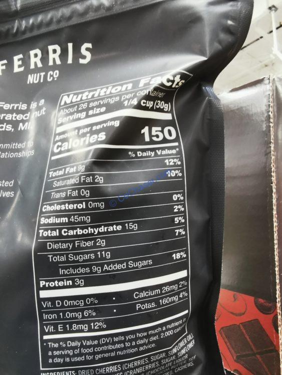 Costco1467025FerrisNutCoCherriesBerriesNutswithDarkChocolatechart CostcoChaser