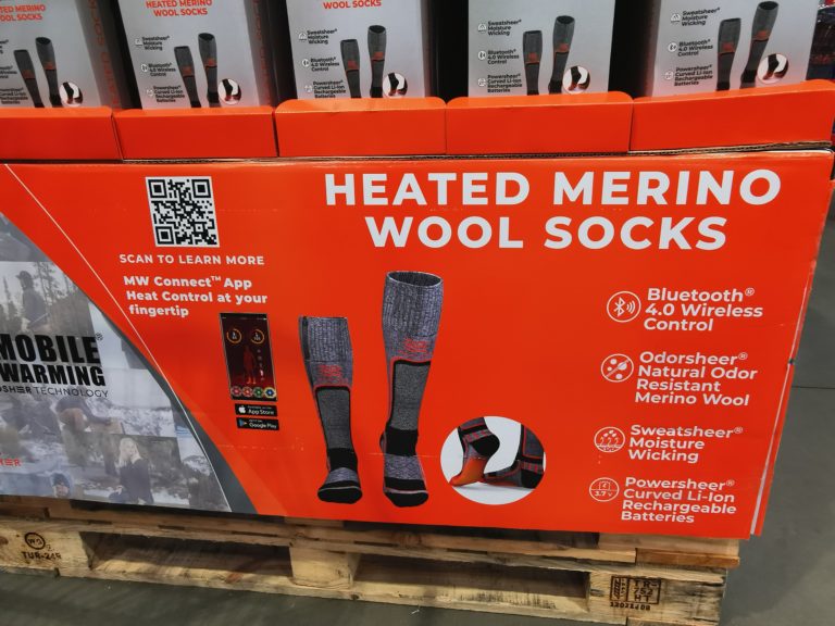 Costco1567574FieldsheerMobileWarmingUnisexHeatedMerinoWoolSock
