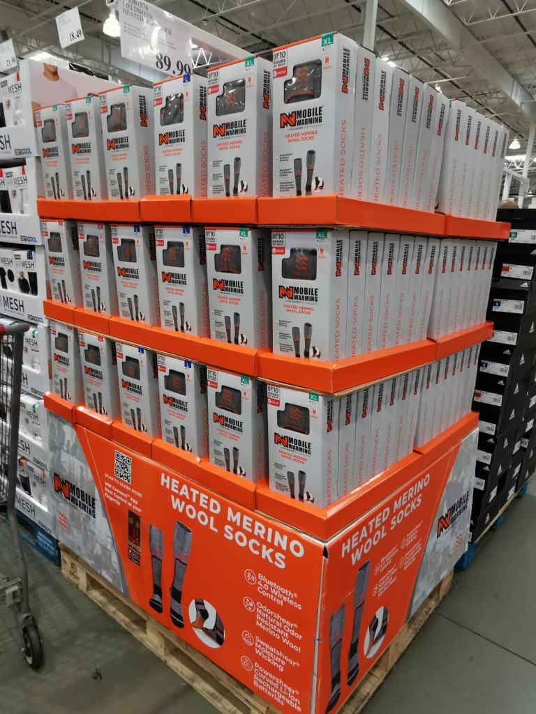 Costco1567574FieldsheerMobileWarmingUnisexHeatedMerinoWoolSock