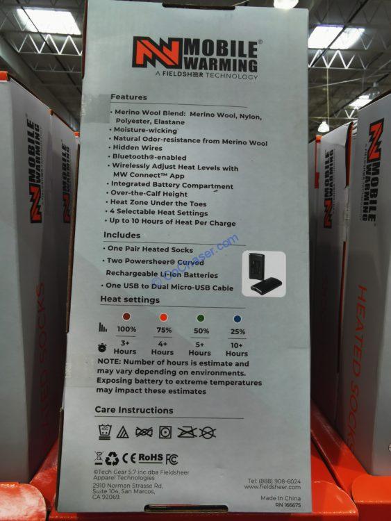 Fieldsheer Mobile Warming Unisex Heated Merino Wool Sock CostcoChaser