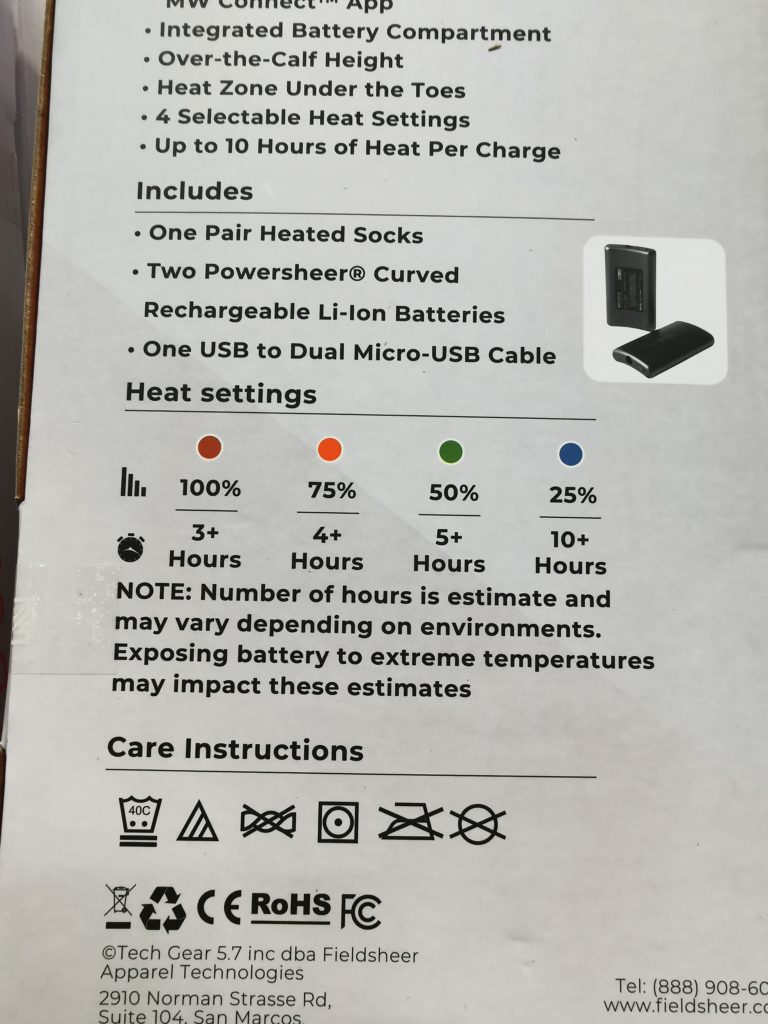 Costco1567574FieldsheerMobileWarmingUnisexHeatedMerinoWool