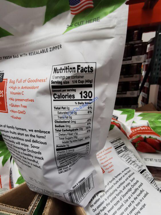 Costco1569695StoneridgeOrchardsDriedStrawberrieschart CostcoChaser