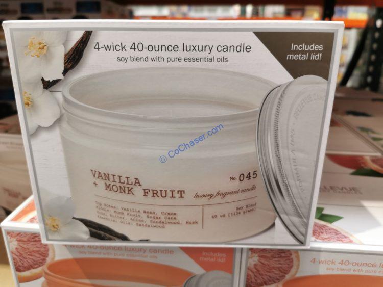 Bellevue Luxury Essential Oil 40oz 4Wick Candle CostcoChaser