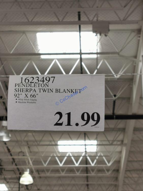 Pendleton Sherpa Twin Fleece Blanket 92” x 66” CostcoChaser