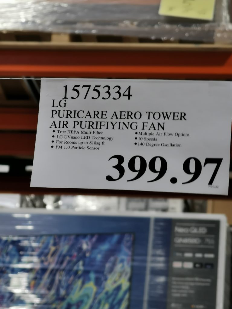 Costco2575334LGPuriCareAeroTowerAirPurifyingFantag CostcoChaser