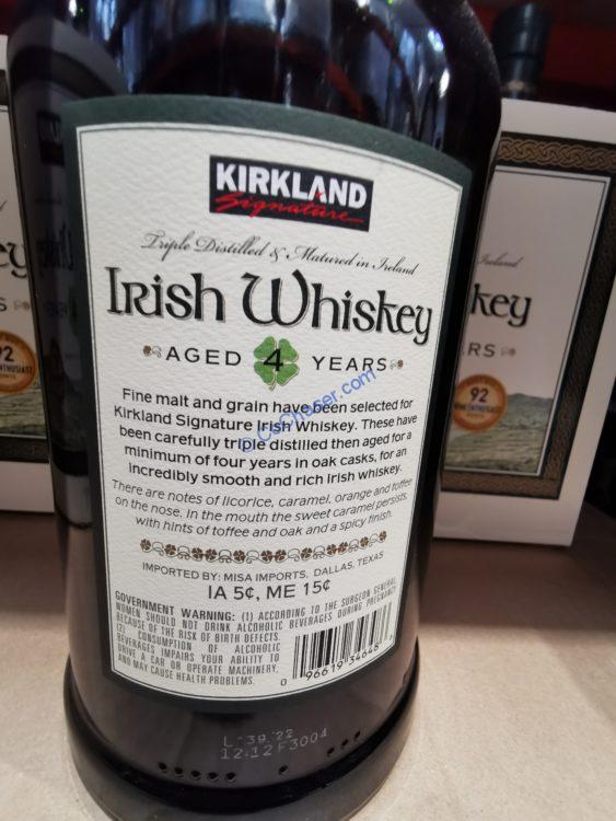 Costco1175355KirklandSignatureIrishWhiskeyIreland3 CostcoChaser