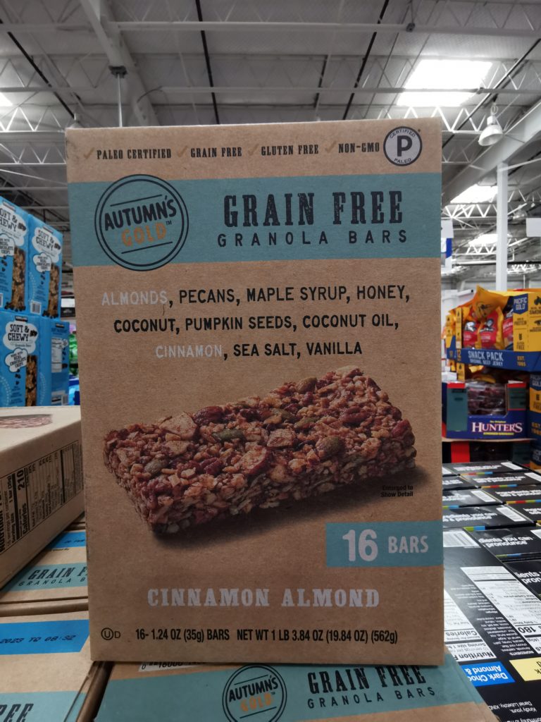 Autumn’s Gold Grain Free Granola Bar, Cinnamon Almond, 16count Box