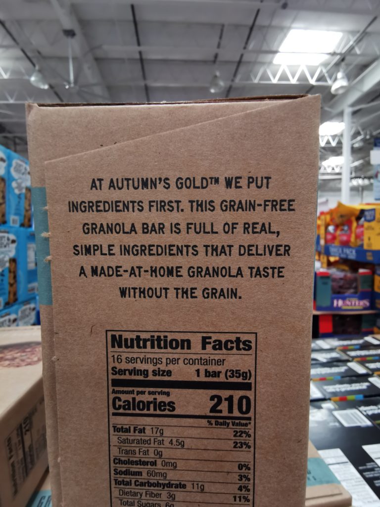 Costco1269005AutumnsGoldGrainFreeGranolaBar4 CostcoChaser