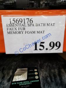 Costco-1569176-Essential-Spa-Bath-Mat-Faux-Fur-Memory-Foam-Mat-tag