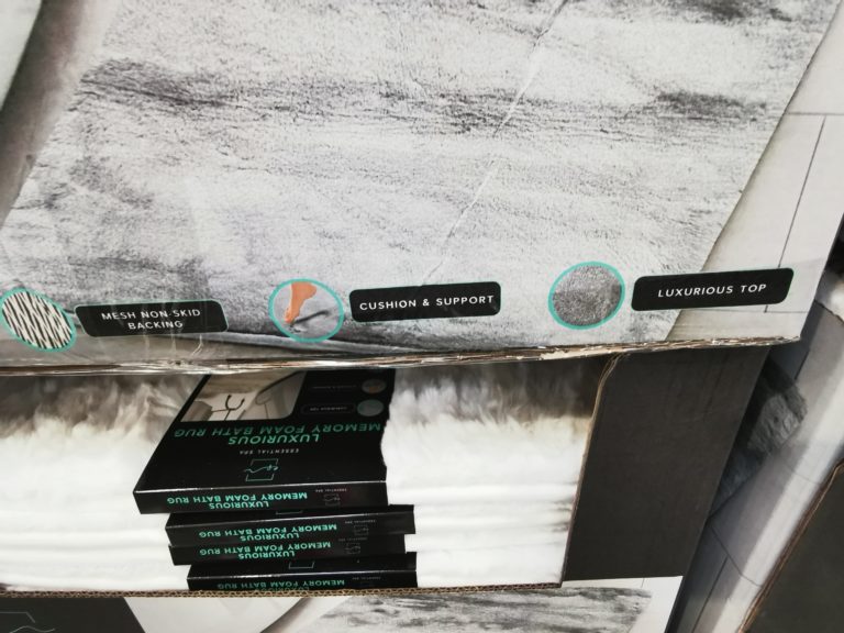 Essential Spa Bath Mat Faux Fur Memory Foam Mat CostcoChaser