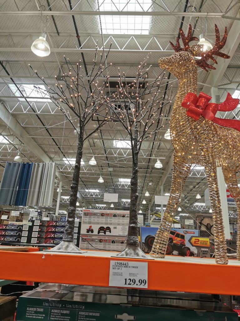 Flocked Birch Trees Set of 2 CostcoChaser