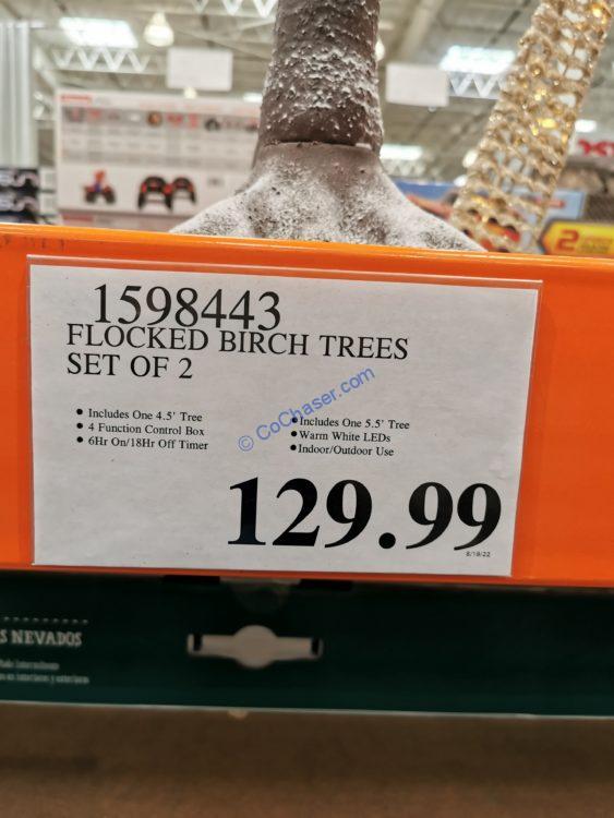 Costco1598443FlockedBirchTreesSettag CostcoChaser
