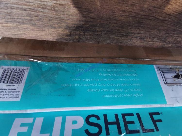 FlipShelf Portable and Folding Workstation with Adjustable Feet