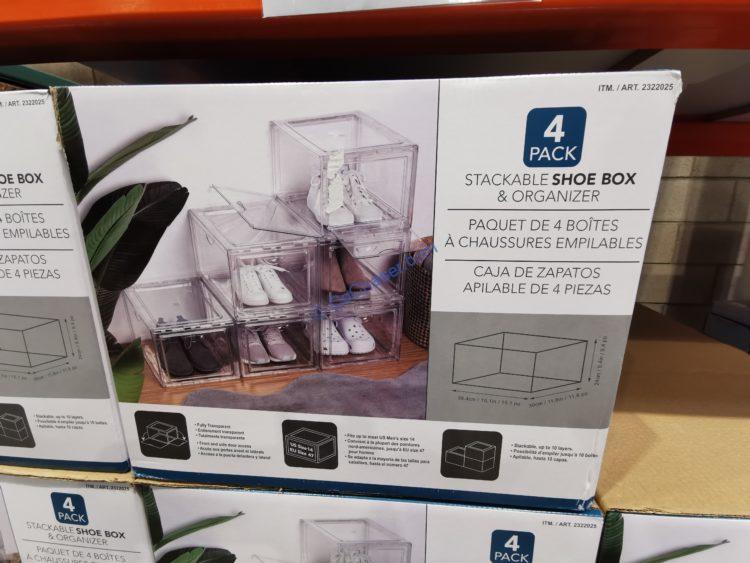 Stackable Shoe Boxes 4PK