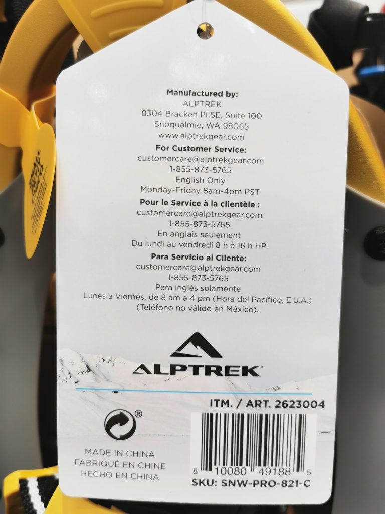 Costco2623004CascadeMountainAlptrekSnowshoeKitbar CostcoChaser