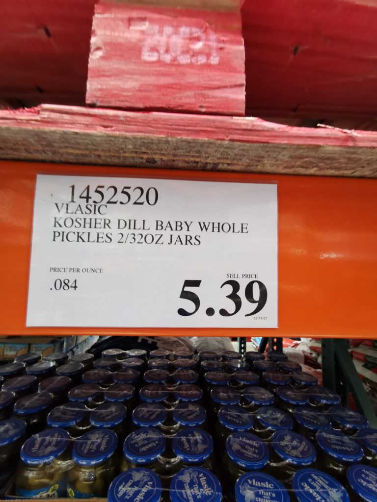 Costco1452520VLASICKosherDillBabyWholePicklestag CostcoChaser