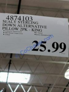 Costco-4874103-Sealy-Sterling-Down-Alternative-Pillow-tag