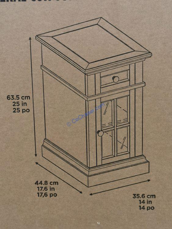 Cosco1635563TresantiNathanielChairsideTablewithPowersize