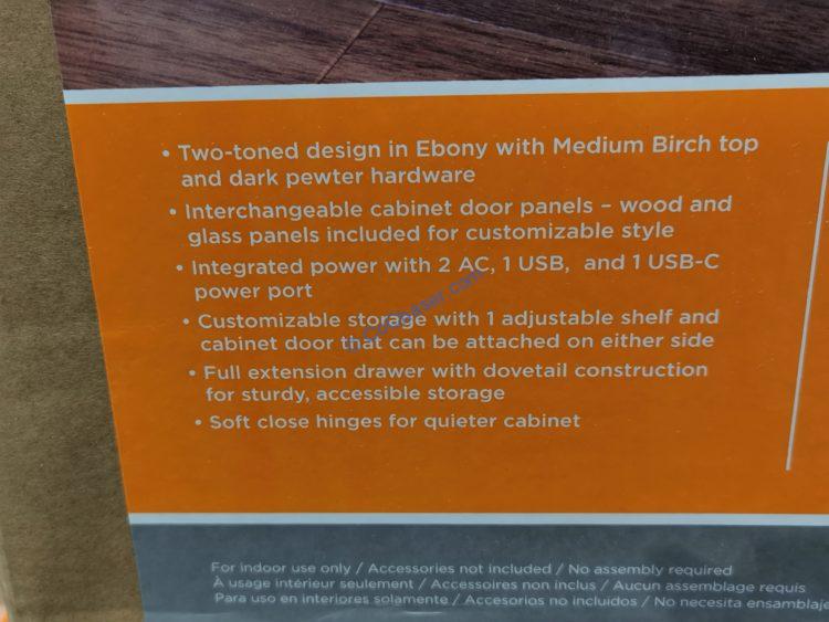 Cosco1635563TresantiNathanielChairsideTablewithPowerspec