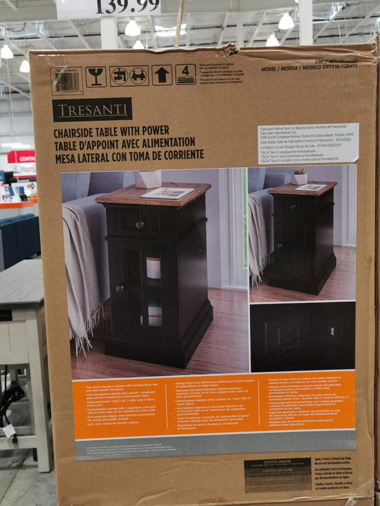 Cosco1635563TresantiNathanielChairsideTablewithPower2 CostcoChaser