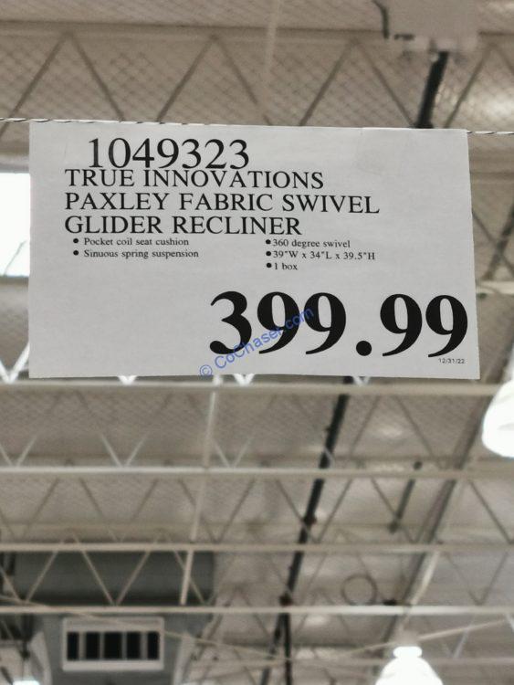 Costco-1049323-True-Innovations-Fabric-Recliner-tag2