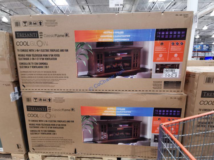Costco1441991TresantiMaysonTV ConsolewithClassicFlameCoolGlow2in1ElectricFireplace