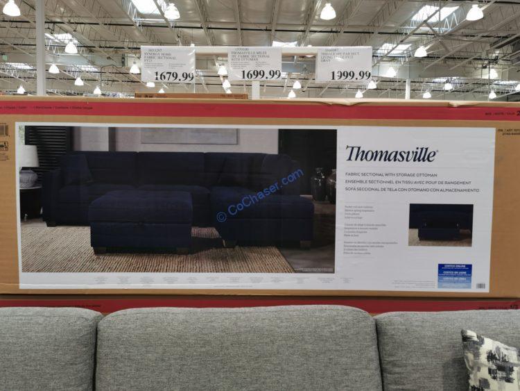 Thomasville Miles 3PC Fabric Sectional with Ottoman CostcoChaser