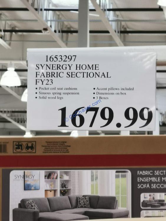 Costco1653297SynergyHomeFabricSectionalFY23tag CostcoChaser