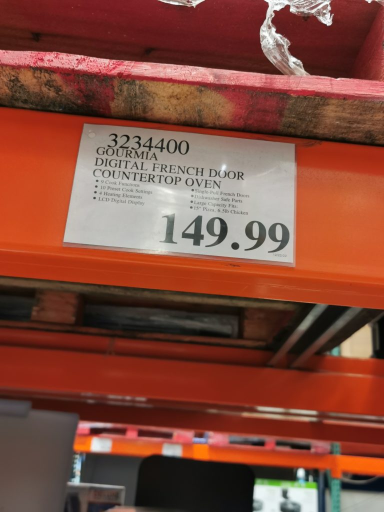 Costco3234400GourmiaXLDigitalAirFryerToasterOvenwithSingle