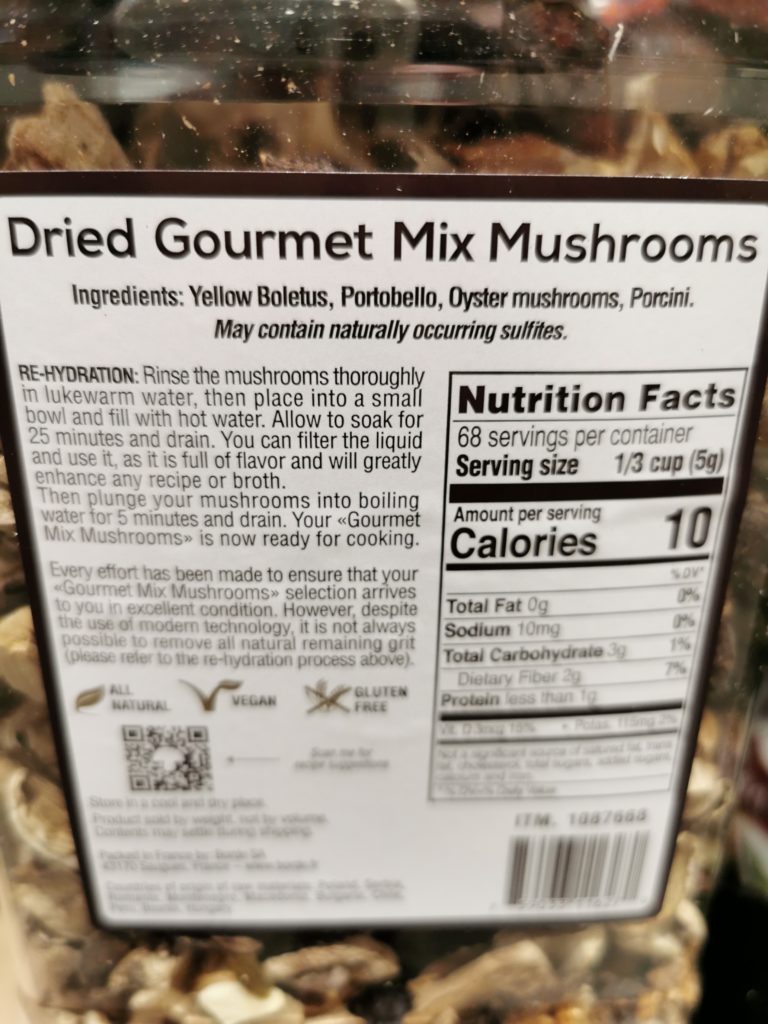 Costco1087668TheWildMushroomCoDriedMushroomMixchart CostcoChaser