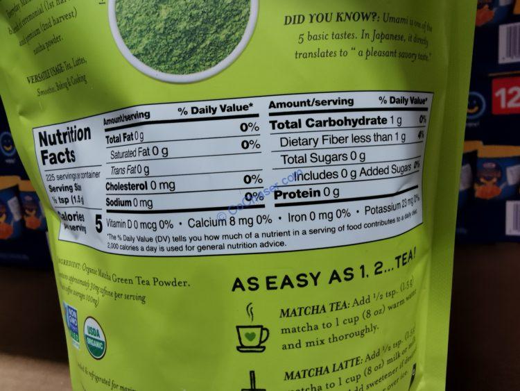 GreenTeaPowderchart CostcoChaser