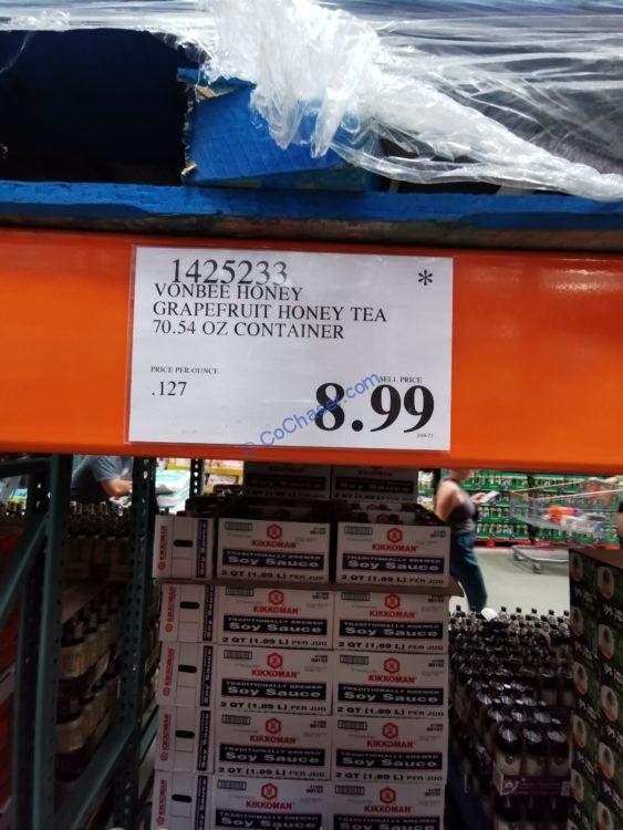 VONBEE Honey Grapefruit Honey Tea 70.54 OZ Container CostcoChaser