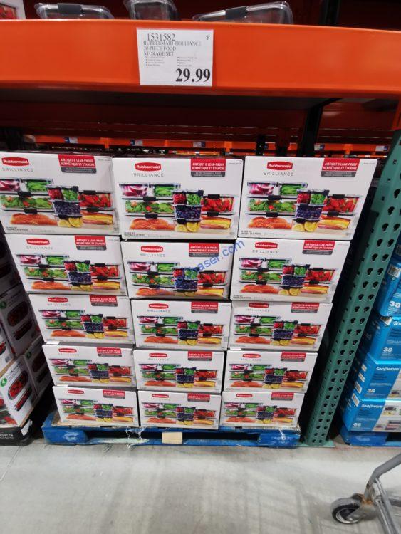 Costco1531582RubbermaidBrilliance20piecePlasticFoodStorageSet
