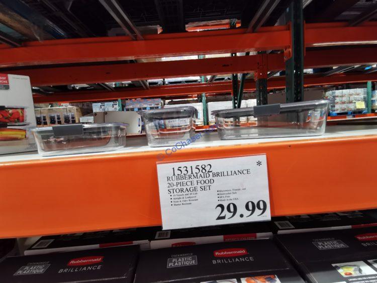 Rubbermaid Brilliance 20piece Plastic Food Storage Set CostcoChaser