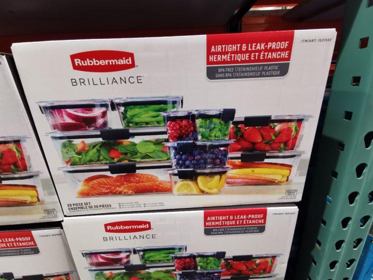 Rubbermaid Brilliance Plastic 20PC Multipack Set