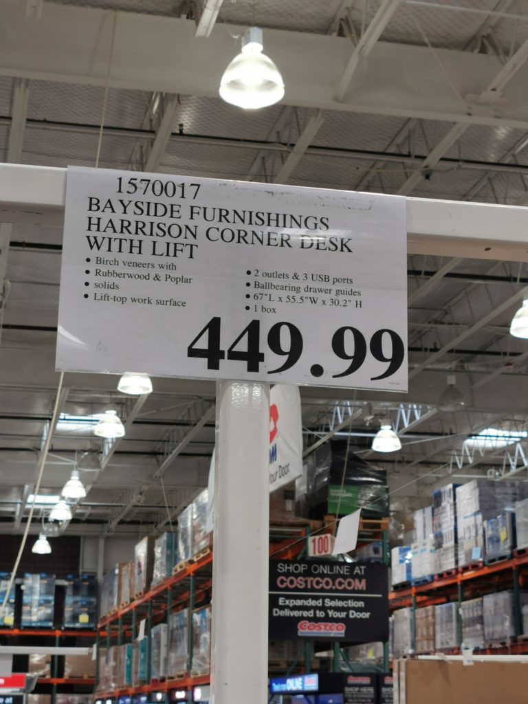 Costco1570017BaysideFurnishingsHarrisonCornerDeskwithLifttag