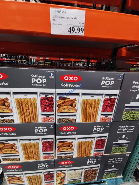 https://www.cochaser.com/blog/wp-content/uploads/2023/02/Costco-1603388-OXO-SoftWorks-9piece-POP-Food-Storage-Container-Set-all.jpg