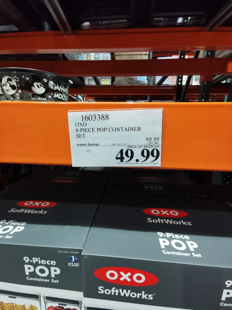 OXO SoftWorks 9piece POP Food Storage Container Set CostcoChaser