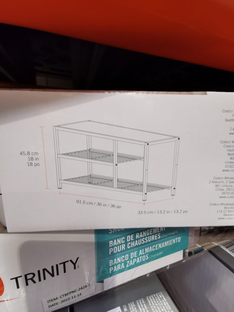 Costco1688726TrinityShoeBenchwithStoragesize CostcoChaser