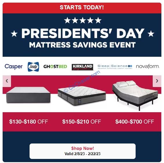 Presidents’ Day Mattress Savings Event, Feb. 2023  (PDM23)