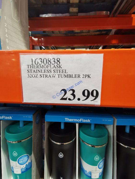 Costco1630838ThermoFlaskStainlessSteel32ozStrawTumblertag CostcoChaser