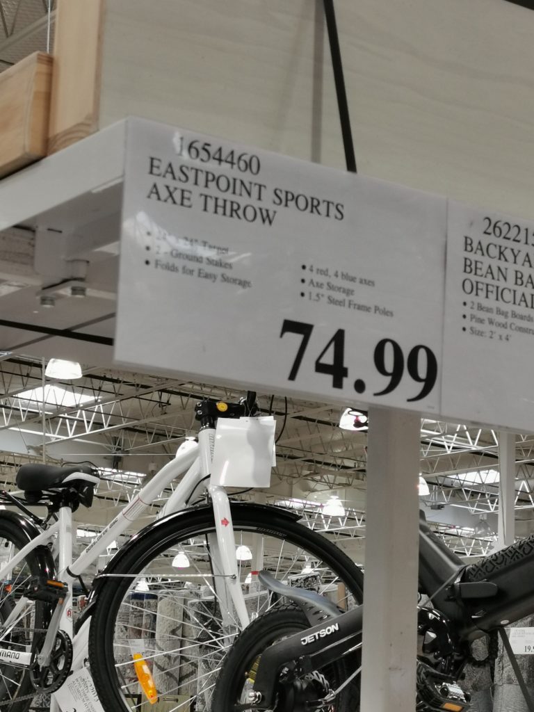 Costco 1654460 EastPoint Axe Throw Set tag CostcoChaser