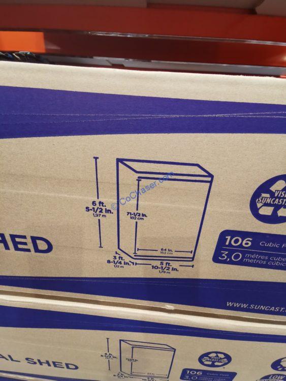 Costco1694814SuncastResinVerticalShedsize CostcoChaser