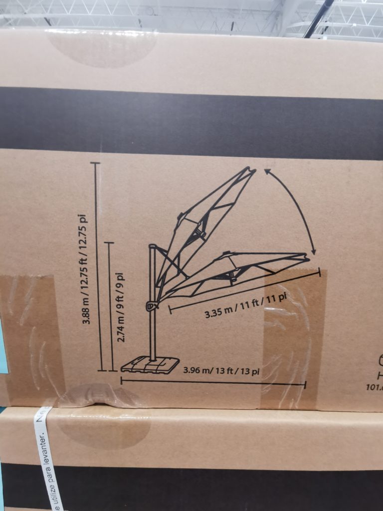 Costco2327231SeasonsSentry11FTSolarLEDCantileverUmbrellasize