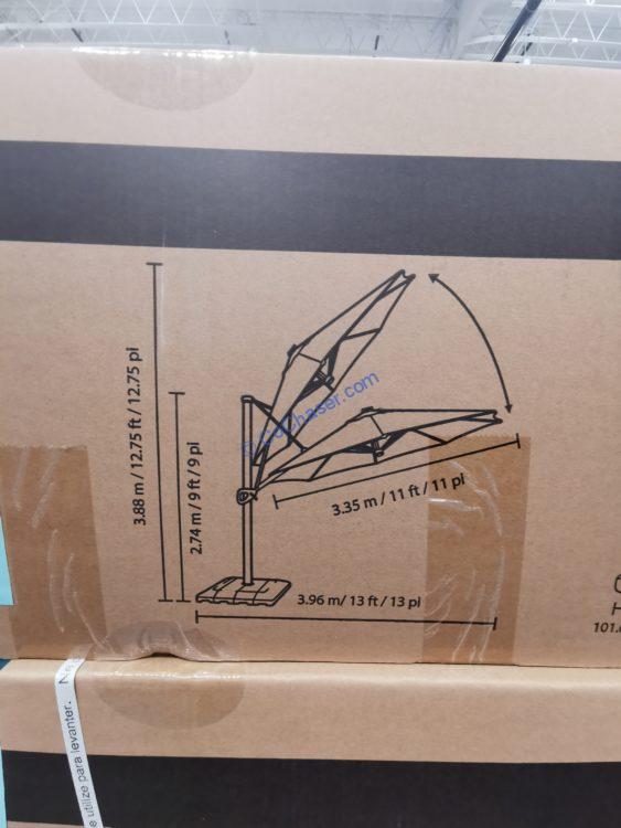 Costco2327231SeasonsSentry11FTSolarLEDCantileverUmbrellasize