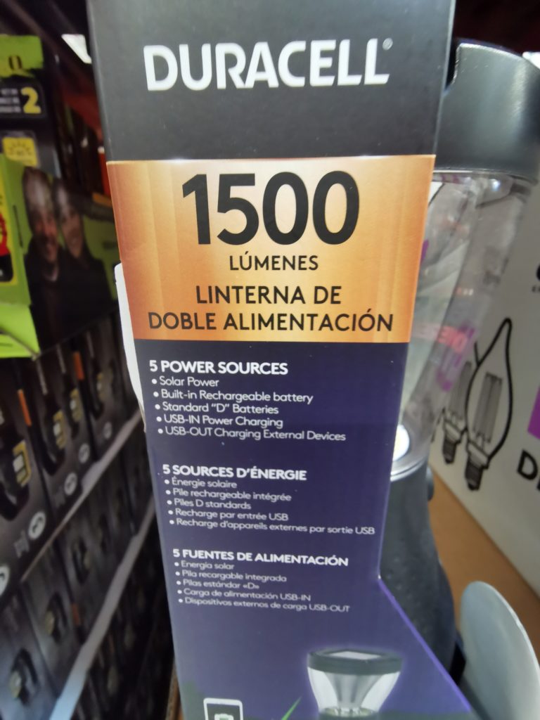 Costco2622117Duracell1500LumenTRIPowerHybridLantern3 CostcoChaser