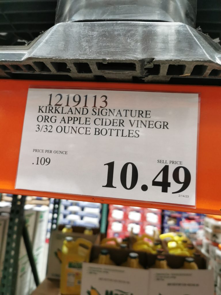 Kirkland Signature Organic Apple Cider Vinegar 3/32 Ounce CostcoChaser