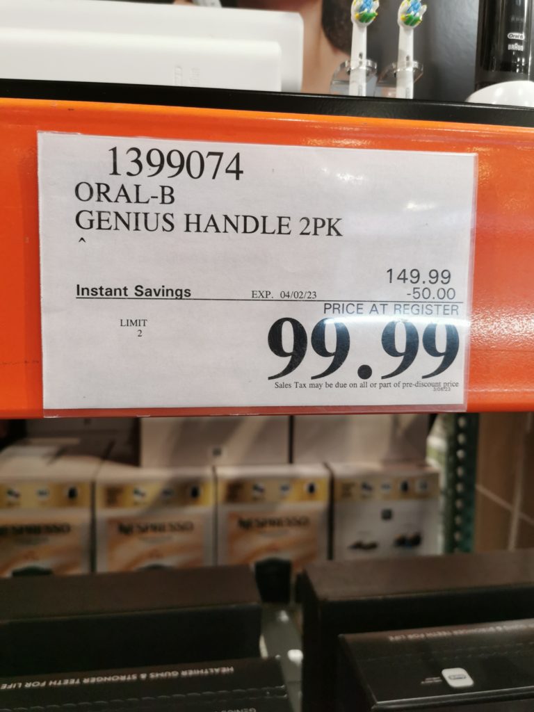 Costco1399074OralBGeniusRechargeableToothbrushtag CostcoChaser