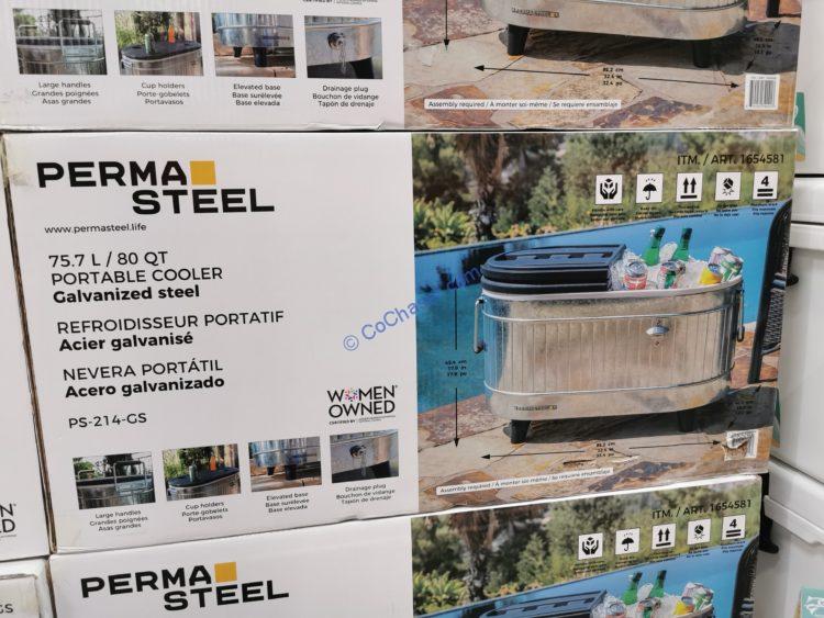 Permasteel 80 QTPortable Patio Cooler, Model PS-214-GS